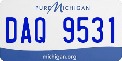 MI license plate DAQ9531