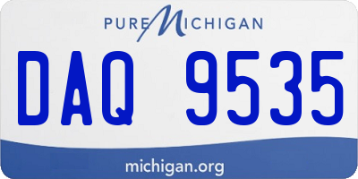 MI license plate DAQ9535