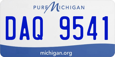MI license plate DAQ9541