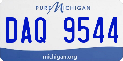 MI license plate DAQ9544