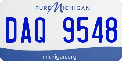 MI license plate DAQ9548