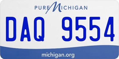 MI license plate DAQ9554