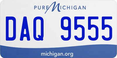 MI license plate DAQ9555