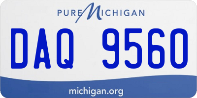 MI license plate DAQ9560