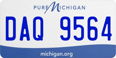MI license plate DAQ9564
