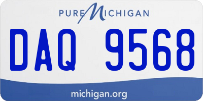 MI license plate DAQ9568