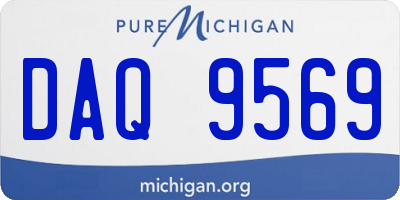 MI license plate DAQ9569