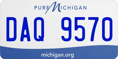 MI license plate DAQ9570