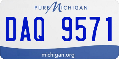 MI license plate DAQ9571