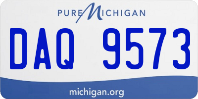 MI license plate DAQ9573