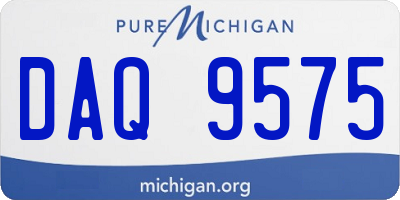 MI license plate DAQ9575