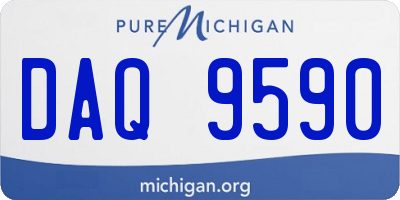 MI license plate DAQ9590