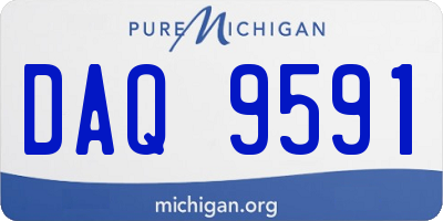 MI license plate DAQ9591