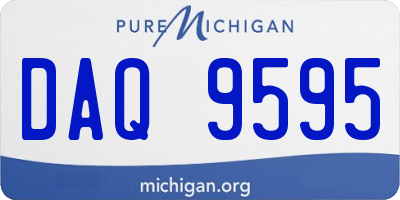 MI license plate DAQ9595