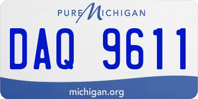 MI license plate DAQ9611