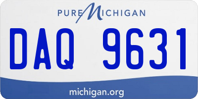 MI license plate DAQ9631