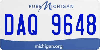 MI license plate DAQ9648