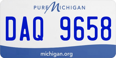 MI license plate DAQ9658