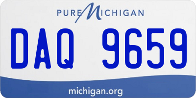 MI license plate DAQ9659