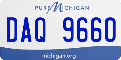 MI license plate DAQ9660