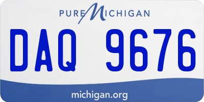 MI license plate DAQ9676