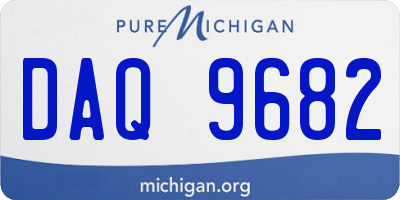 MI license plate DAQ9682
