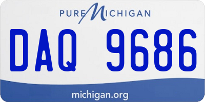 MI license plate DAQ9686