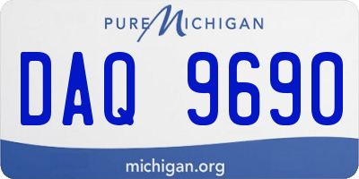 MI license plate DAQ9690