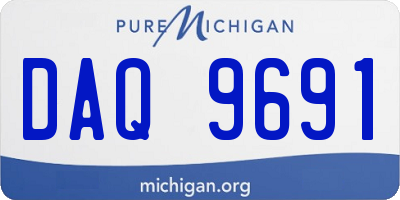 MI license plate DAQ9691