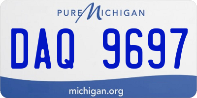 MI license plate DAQ9697