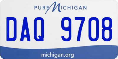 MI license plate DAQ9708