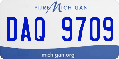 MI license plate DAQ9709