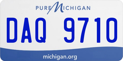 MI license plate DAQ9710