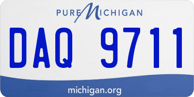 MI license plate DAQ9711