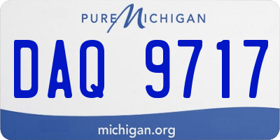 MI license plate DAQ9717