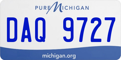 MI license plate DAQ9727