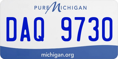 MI license plate DAQ9730