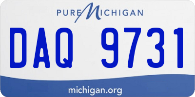 MI license plate DAQ9731