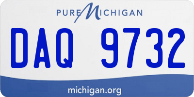 MI license plate DAQ9732