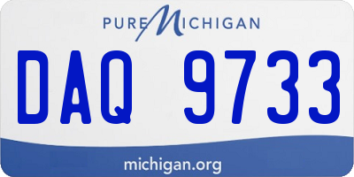 MI license plate DAQ9733