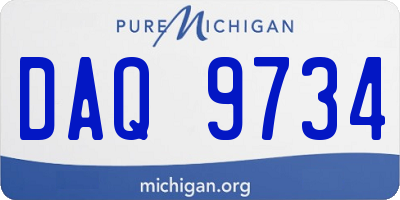 MI license plate DAQ9734