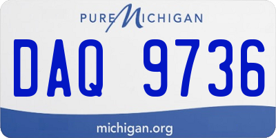 MI license plate DAQ9736