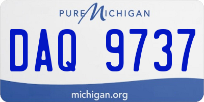 MI license plate DAQ9737