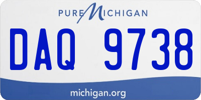 MI license plate DAQ9738
