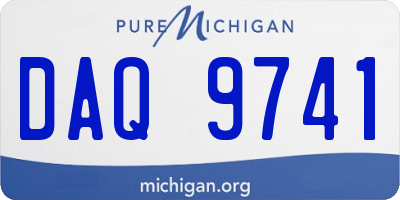 MI license plate DAQ9741