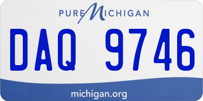 MI license plate DAQ9746