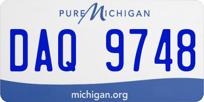 MI license plate DAQ9748