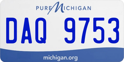 MI license plate DAQ9753
