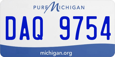 MI license plate DAQ9754