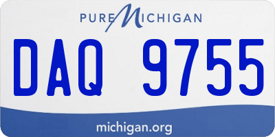 MI license plate DAQ9755